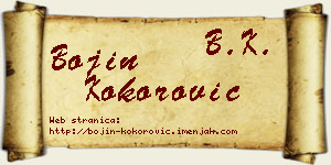 Bojin Kokorović vizit kartica